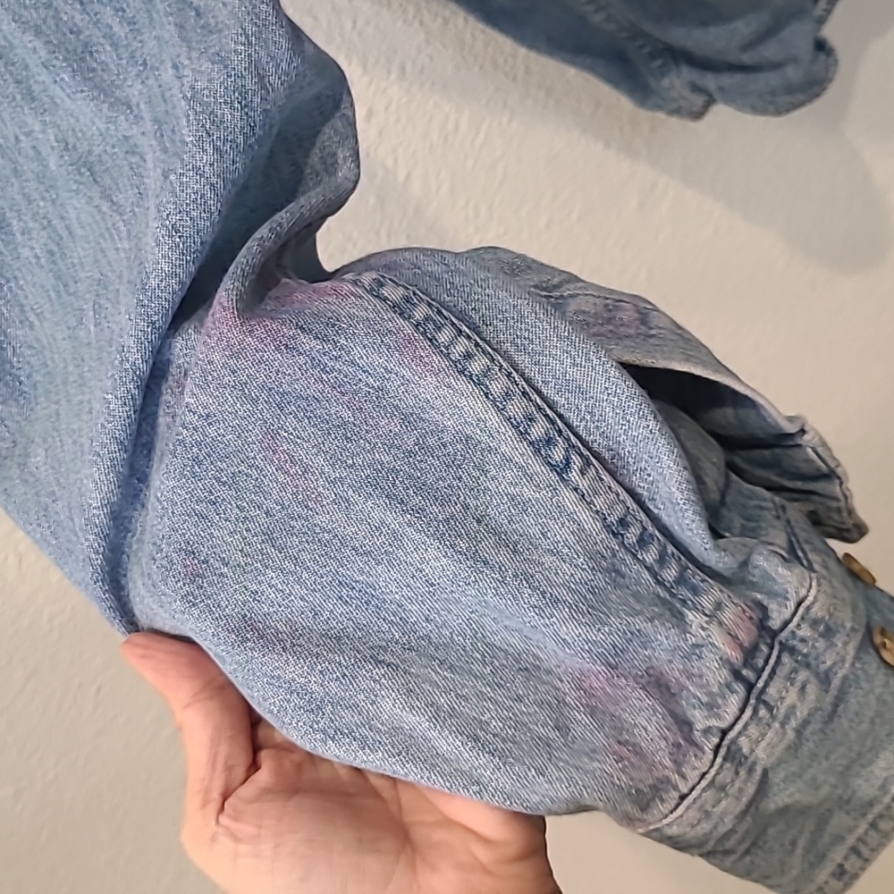 Vintage GAP denim shirt oversized distressed XXL - Picture 7 of 13